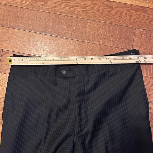 Elegant Black Pinstripe Men's Italian Suit Vitale Barberis Canonico Super 110 - Picture 7 of 12